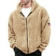 thumbnail image 1 of Gibobby Sudadera polar hombre Sudadera de forro polar con capucha y cremallera completa para hombre sudaderas ligeras con bolsillos con cierre(Caqui,M), 1 of 5