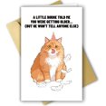 thumbnail image 1 of Tarjeta de cumpleaños RPJIEKINXU con forma de gato divertido para papá, mamá, abuelo y abuela, 1 of 7