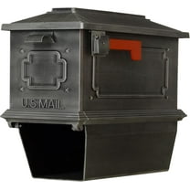 Special Lite Products Swedish Silver Kingston curbside mailbox with newspaper tube