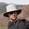 thumbnail image 1 of Men's Bushmaster Sun Protection Floppy Visor Bucket Hat (White), 1 of 2