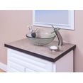 thumbnail image 2 of Topia Clear Glass Circular Vessel Bathroom Sink with Faucet, 2 of 4