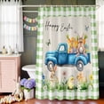 thumbnail image 5 of Shower Curtain for Bathroom Farm Animals Grey Bunny Tail Waterproof Bath Curtains Shower Curtains with Hooks,Easter Eggs Carrots Buffalo Lattice Bathroom Curtain Privacy Drapes for Bathtubs 36x72in, 5 of 9