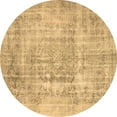 thumbnail image 1 of Ahgly Company Indoor Round Abstract Brown Contemporary Area Rugs, 6' Round, 1 of 4
