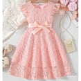thumbnail image 5 of WOYY Girls Lace Dress Elegant Ruffle Sleeveless Birthday Party Princess Dress, Pink, Sizes 3-10, 5 of 8