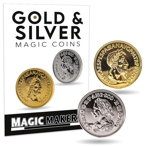 Magic Makers Gold & Silver Magic Coin Illusion The ULTIMATE Trick for Any Skill Level Magician