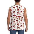 thumbnail image 4 of Uemuo Red Mushroom Pattern Men's Sleeveless T-Shirt,Muscle Athletic Tank Top, Moisture-wicking Quick-dry Breathable Classic Tee Top for Gym Run Outdoor Sports-Large, 4 of 8
