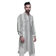 thumbnail image 3 of Atasi Kurta Imprimée Col Mandarin Décontractée Chemise Ethnique Longue Kurta Asymétrique, 3 of 6