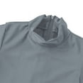 thumbnail image 3 of Jowowha Girls Gymnastics Catsuit Mock Neck Solid Color Long Sleeves Full Body Zippered Leotard Dark Grey M, 3 of 5