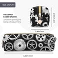 thumbnail image 3 of Disketp Metallic Gears Estuche de Lápices de Cuero con Cierre, Estuche Compacto para Papelería, Bolígrafos y Accesorios Pequeños, 3 of 7