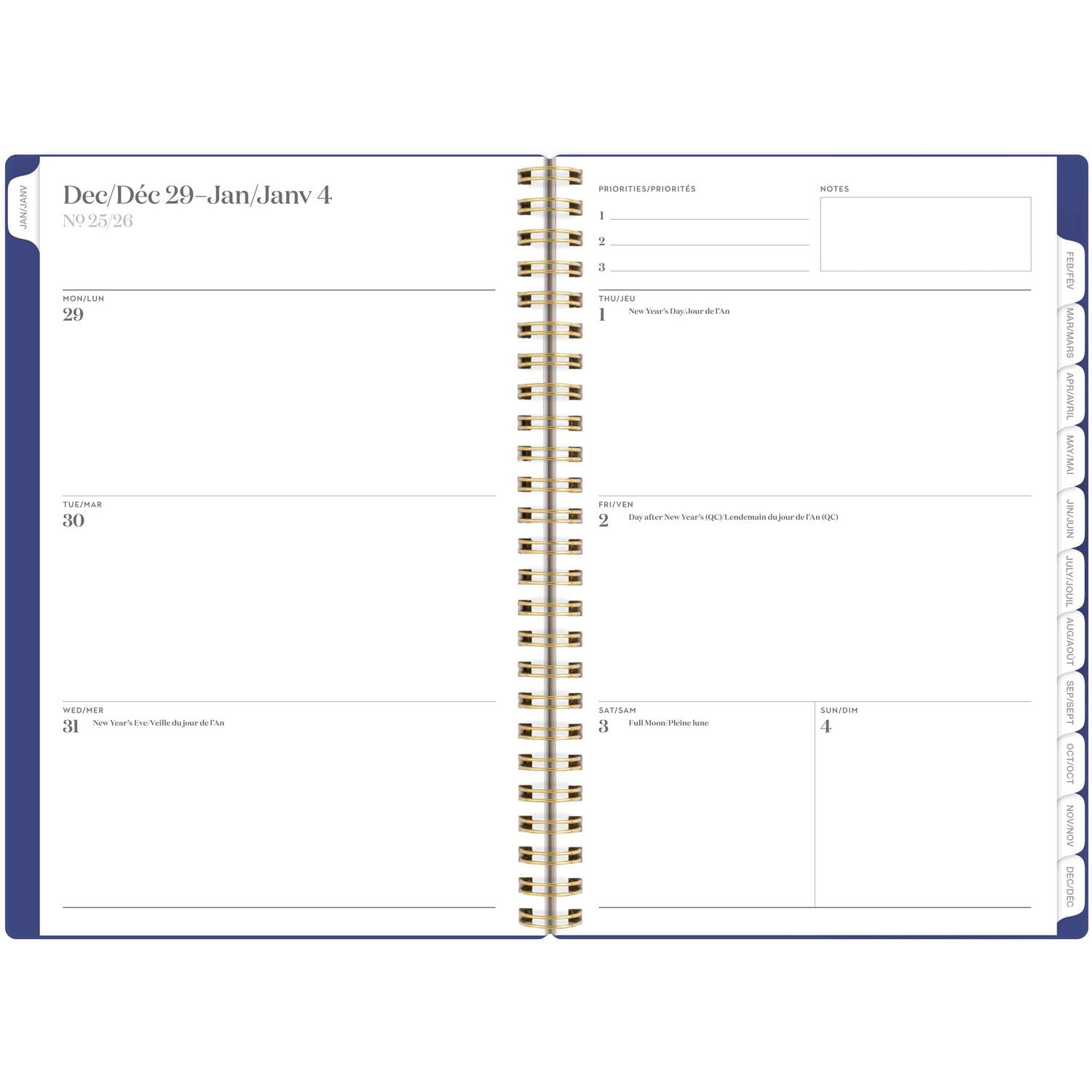 2026 Cambridge Workstyle Classic Navy Small Weekly Planner