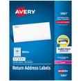 thumbnail image 1 of Etiquetas de devolución Avery Sure Feed de 0,5 x 1,75 cm, color blanco, 1 of 8