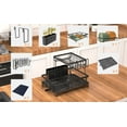 thumbnail image 6 of Godboat Dish Drying Rack, 2-Tier Dish Racks for Kitchen Counter, Dish Rack with Auto-Drain & Mat, Dish Drainer with Knife, Fork & Cup Rack, Gifts for Women, Mothers Day, Cool Stuff & Kitchen Gadgets, 6 of 10