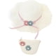 thumbnail image 1 of Sombrero de paja para mujer con circunferencia de 56-58 cm, sombrero de paja de ala grande con protector solar para verano, sombrero para el sol, sombrero de paja con flores y conjunto de, 1 of 5