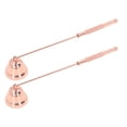thumbnail image 3 of 2PCS Candle Snuffer with Long Handle Bell Shape Metal Flame Snuffer Cover Wick Extinguishing Tool Rose Gold, 3 of 22