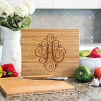Monogrammed Engraved Cutting Board for Kitchen Gift - Wedding Gift for Couple or Gift for Mom & Grandma