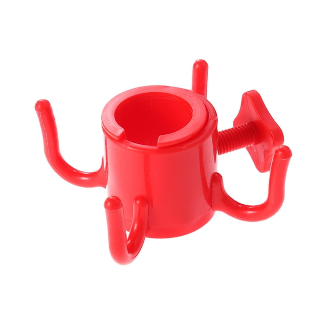 SKISUNO 1Pcs Crochets de Parasol de Plage Support de Sac en Plastique Rouge pour Poteaux de Piscine