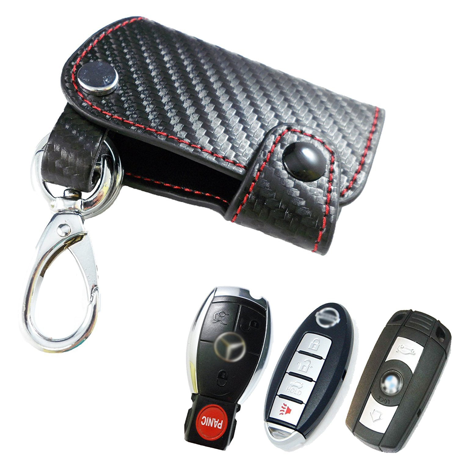 Hand Sew Leather Car Remote Key Holder Case Cover I 4 smart 1pc 