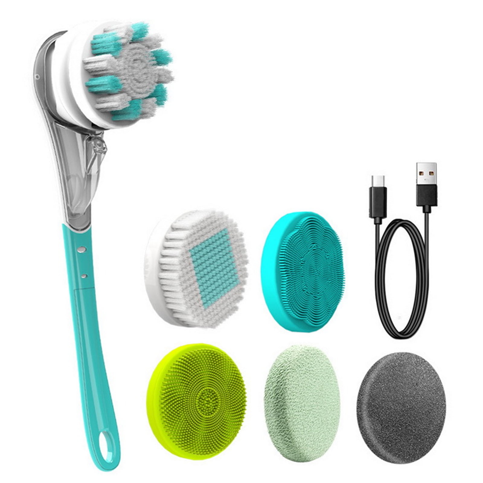 6 in 1 Rechargeable Electric Body Brush Shower Massage Exfoliating