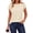 Beige, variant on Women's Cap Sleeve T Shirts Casual Cotton Loose Fit Crew Neck Summer Tee Basic Tops for Women