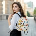 thumbnail image 6 of FORMRS Mini Backpack Purse for Women Travel Daypack Casual Shoulder Bag, Beige Triangles, 6 of 7