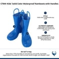 thumbnail image 4 of CTM Kids' Solid Color Waterproof Rainboots with Handles, 4 of 4