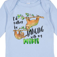 thumbnail image 4 of Inktastic Id Rather Be Hanging with My Mimi Cute Sloths Boys or Girls Long Sleeve Baby Bodysuit, 4 of 5