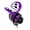 Purple, variant on Brixlen Green Solar Wrought Iron Bee Hanging Light, Waterproof LED Garden Ornament Lamp, Solar Powered Hanging Decor for Yard Patio Porch Tree Outdoor Decorations