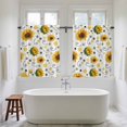 thumbnail image 4 of Sunflower Tier Curtains 54 Inch Length, Summer Botanical Farmhouse Floral Elegant Cafe Short Curtains for Bathroom Over Sink, Small Kitchen Curtain Light Filtering Tiered Drapes 2 Panels 27.5"Wx54"L, 4 of 8