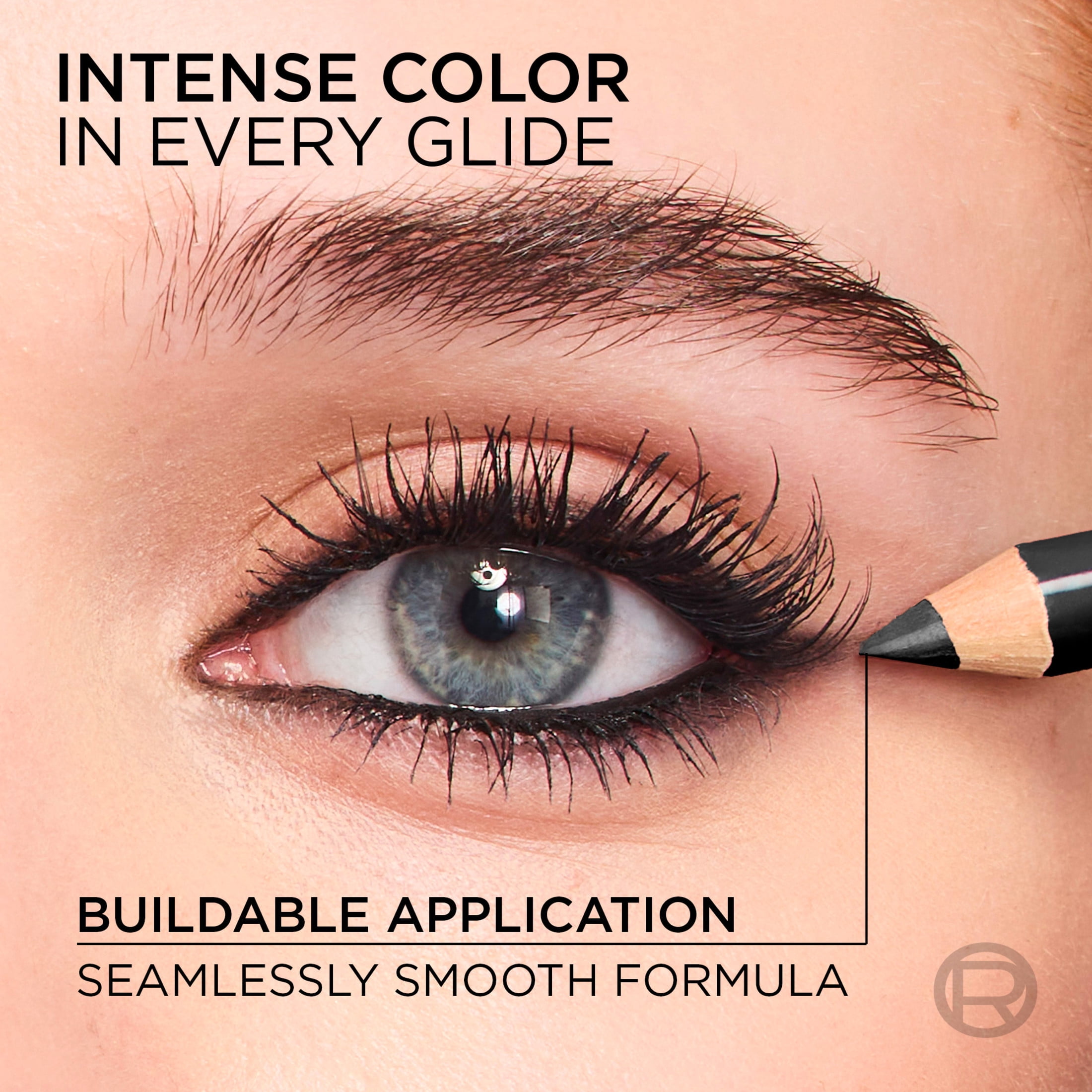 L'Oreal Paris Haute Couleur Kohl Pencil Eyeliner Makeup, Black Silk 110, 0.03 oz