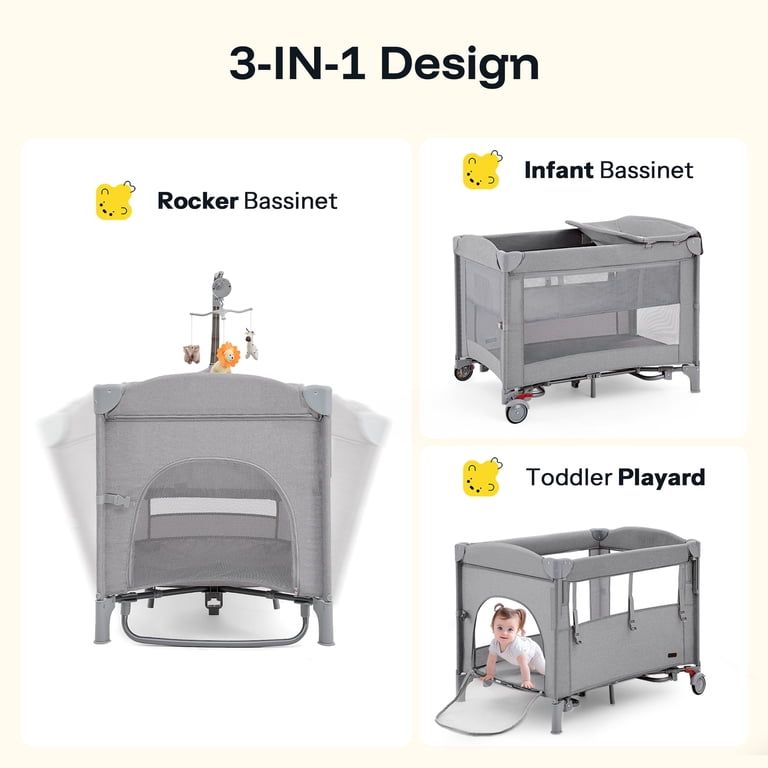 5-in-1 Pack and Play with Bassinet and Changing Table photo 2