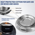 thumbnail image 4 of OuterMust 24\"Stainless Steel Smokeless Fire Pit Wood Burning Fireplace with Protective Insulation Stand and Ash Pan for 5-7 Persons, 4 of 8