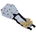 Blue Flower Waterproof Breathable Pet Chicken Duck Goose Diaper with Bow Size M