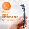 thumbnail image 3 of Gillette Maquinillas de Afeitar Desechables para Hombres Sensor5, Paquete de 2, Color Plateado y Azul, 3 of 7