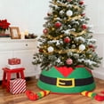 thumbnail image 5 of Inadays Christmas Tree Collar Christmas Tree Skirts Christmas Tree Decoration Indoor Stand Collar Basket Round Base Cover with Boots 23.6 inch Elf Boots, 5 of 7