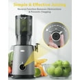 thumbnail image 4 of Juicer Machine with 4.35" Wide Mouth, Aeitto Cold Press Juicer Machine for Fruits and Vegetables, Slow Masticating Juicer Whole Fruit Juice Maker, High Juice Yield, Easy to Clean with Brush, Platinum, 4 of 10