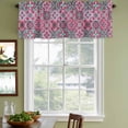 thumbnail image 3 of 2 Pack Valances for Window, Vintage Middle Century Short Curtains for Kitchen Bedroom Living Room, Abstract Bohemia Style Aztec Pink Rod Pocket Small Window Treatment Valance Drapes 54 x 18 Inch, 3 of 8
