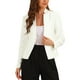 thumbnail image 1 of CHAQUETA DE TRAJE DE MUJERES INSPIRADA CHIC CON CUELLO ALTO Y UN SOLO BOTÓN TAMAÑO XS BEIGE BLANCA, 1 of 6