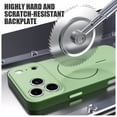 thumbnail image 5 of Magnetic Silicone Case for Apple iPhone 15, Compatible with Magsafe, Smooth Shockproof Anti-Scratch, Soft Anti-Scratch Microfiber Lining Protection Phone Case-Green, 5 of 6
