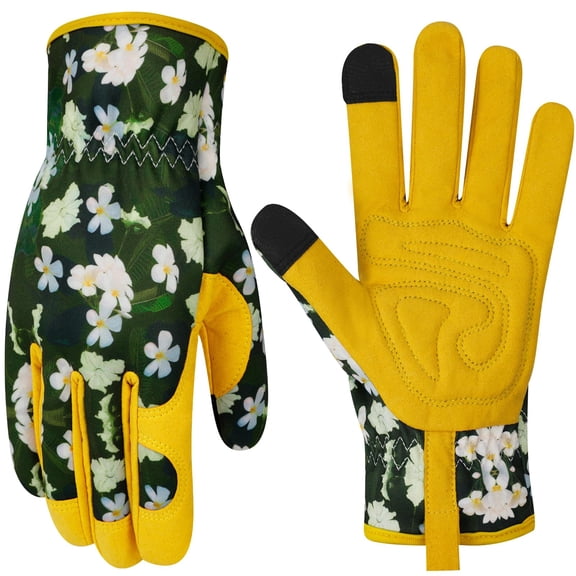 Leather Gardening Gloves for Women Thorn Proof Garden Gloves Touch Screen Working Gloves Gifts