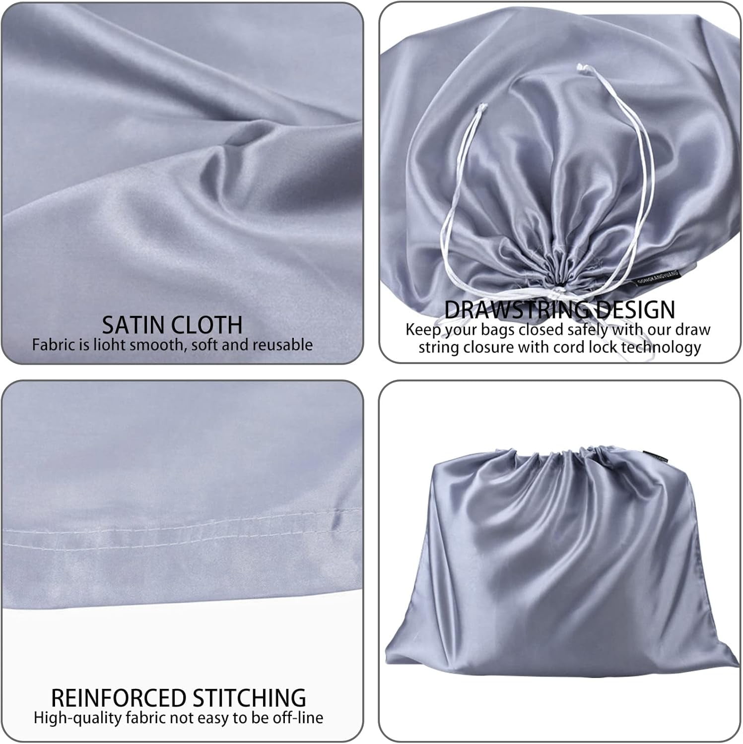 Silk Handbag Dust Cover Storage Bags for Purses, Shoes, Boots & Travel