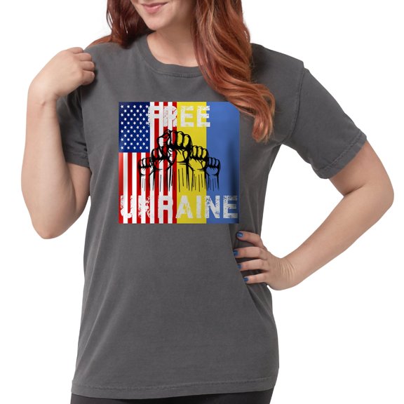 CafePress - Free Ukraine Stop War T Shirt - Womens Comfort Colors® Shirt