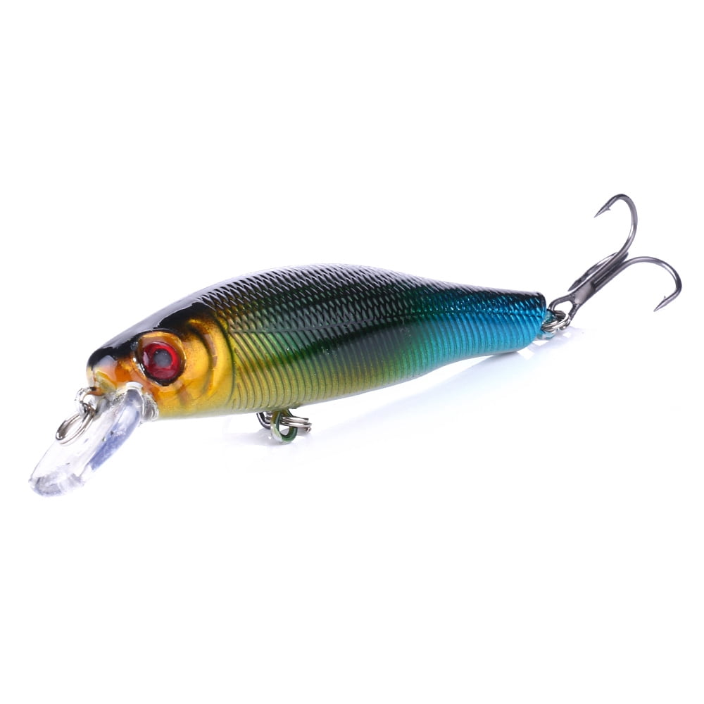 HENGJIA Minnow Fishing Lures Kit with Treble Hooks for Saltwater Freshwater, Lure kit for Trout Bass Salmon Fishing,12PCS