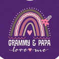 thumbnail image 4 of Inktastic Grammy and Papa Love Me Rainbow Girls Baby Bib, 4 of 4