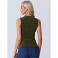 thumbnail image 4 of DARING DIVA Women's Mesh Tops Glitter Party Club Sparkly Shirt L Black Gold, 4 of 6
