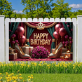 thumbnail image 6 of Premium Material Happy Birthday Banner Decorative Design Elegant Style Floral Arrangement for Birthday Party Wedding Celebration Indoor Decoration, 6 of 7