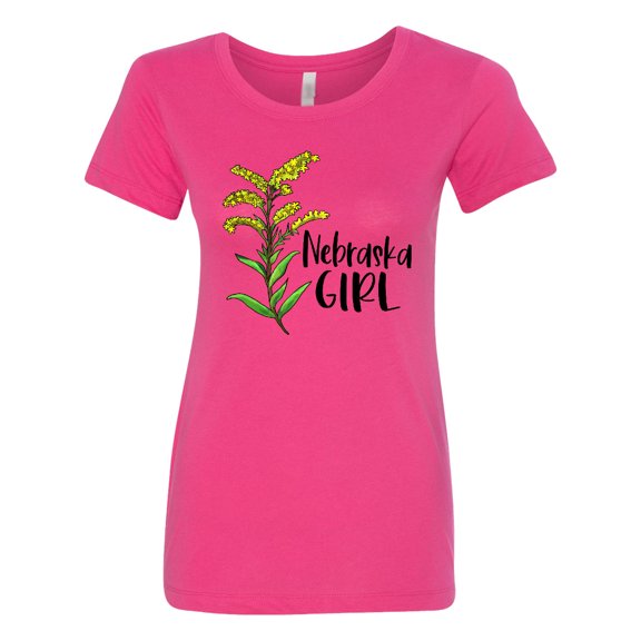 Inktastic Nebraska Girl Goldenrod Flower Women's T-Shirt