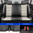thumbnail image 4 of Fit for Toyota Corolla Cross 2022-2026 Car Seat Protector,5-Seat Full Set Faux Leather Seat Covers,Horizontal Panel Design,Airbag Compatible,Stretch Fit,Non-Slip,Gray, 4 of 11