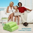 thumbnail image 4 of Small Trash Bags 2.6 Gallon - Bathroom Garbage Bag Biodegradable Kitchen Trash Can Liners Compostable Trash Bin Bags Plastic White Wastebasket Liners Mini Clear Trashbags for Office Dorm Bedroom Car, 4 of 7