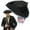 Black, variant on Nicky Bigs Novelties Adult Colonial Tricorn Pirate Hat - 3 Cornered Cocked Cap For Cosplay Halloween Costume Accessory (Black/White)