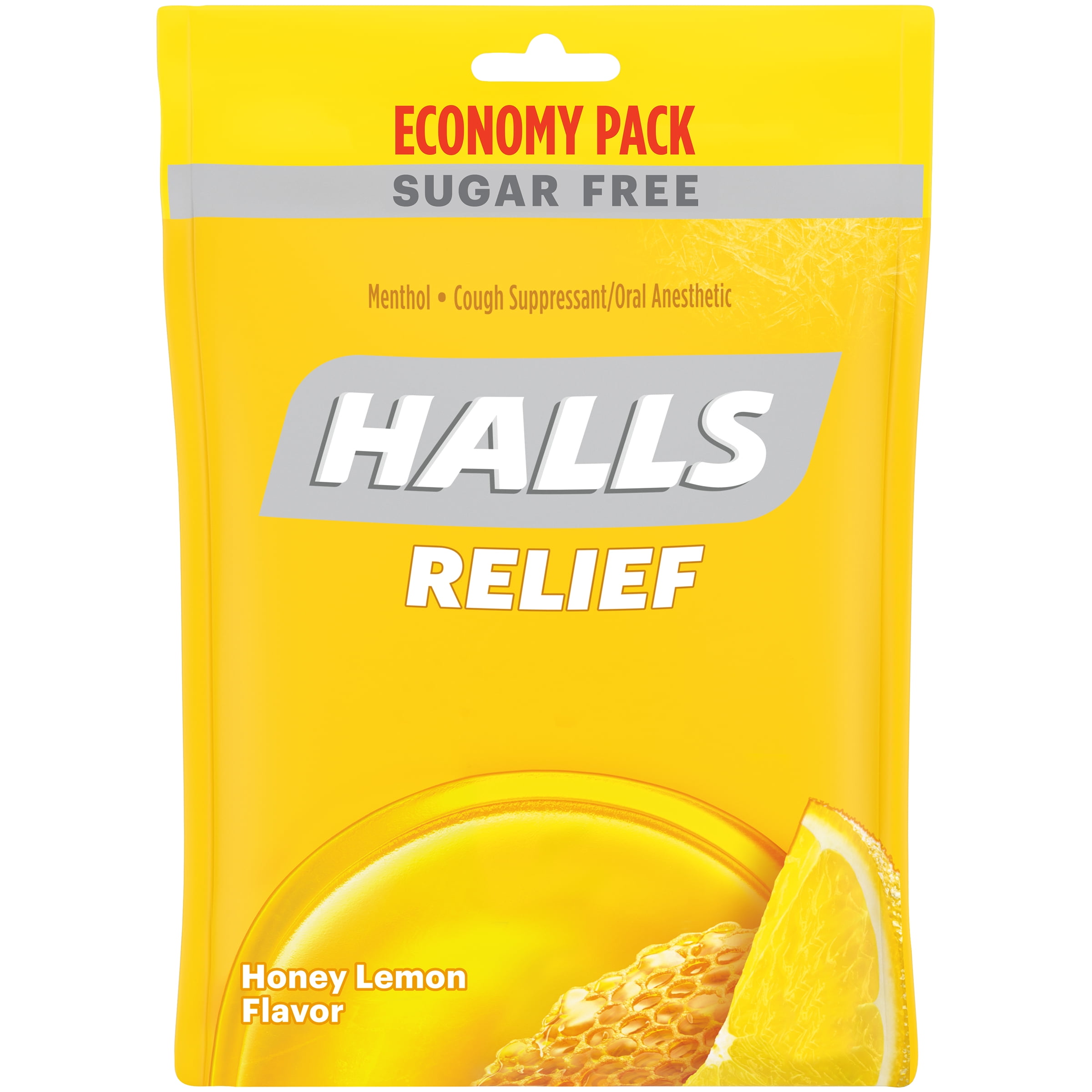 (12 pack) HALLS Relief Honey Lemon Sugar Free Cough Drops, Economy Pack, 70 Drops